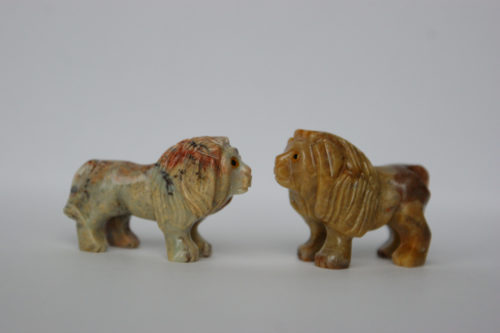 lion soapstone carving